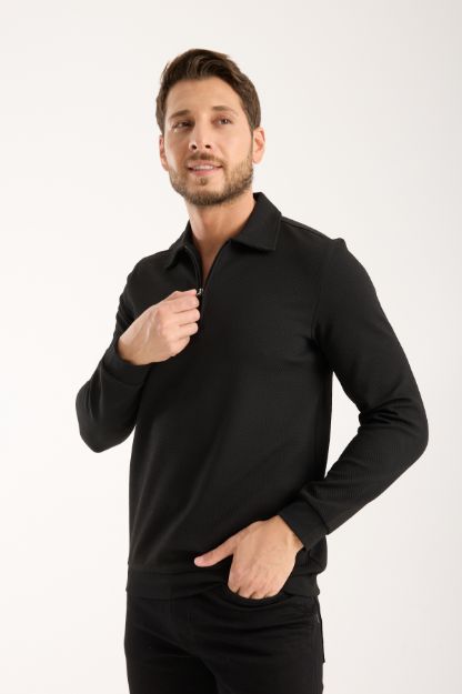 745 Model  Yakası Fermuarlı Sweat resmi