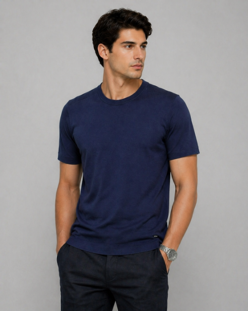 852 Model Bisiklet Yaka Triko T-shirt resmi