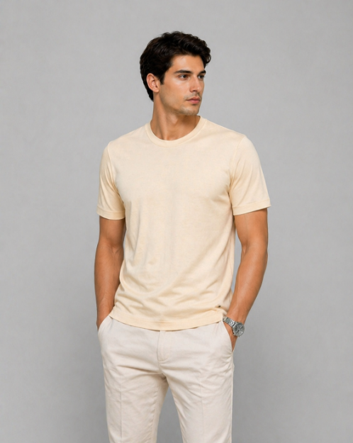 852 Model Bisiklet Yaka Triko T-shirt resmi