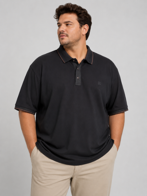 4930 Model Battal Polo Yaka Erkek T-shirt resmi