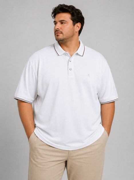 4930 Model Battal Polo Yaka Erkek T-shirt resmi