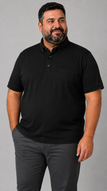 4838 Model Battal Polo Yaka Cepli T-shirt resmi