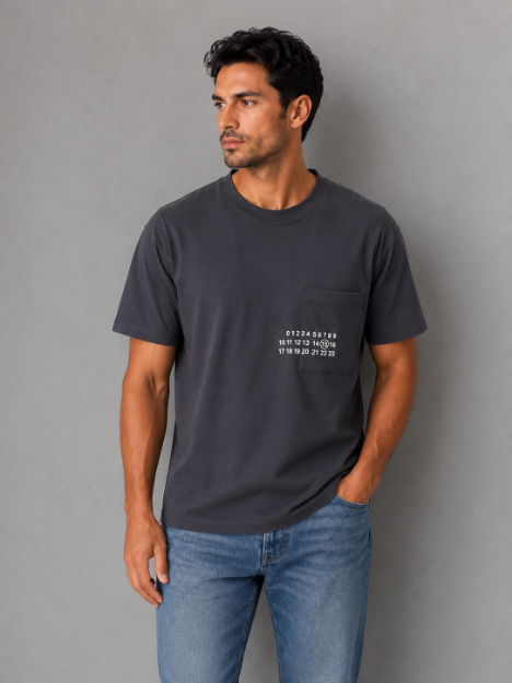 4713 Model Bisiklet yaka Oversize T-shirt resmi