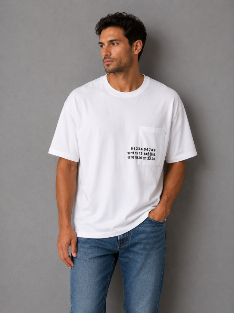 4713 Model Oversize Bisiklet Yaka T-shirt resmi
