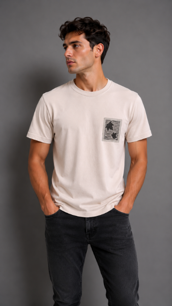 4854 Model Bisiklet Yaka T-shirt resmi