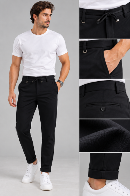 723 / Siyah Jogger Pantolon resmi