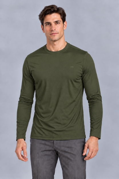 671 / Haki Uzun Kollu T-shirt resmi